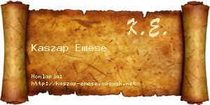 Kaszap Emese névjegykártya